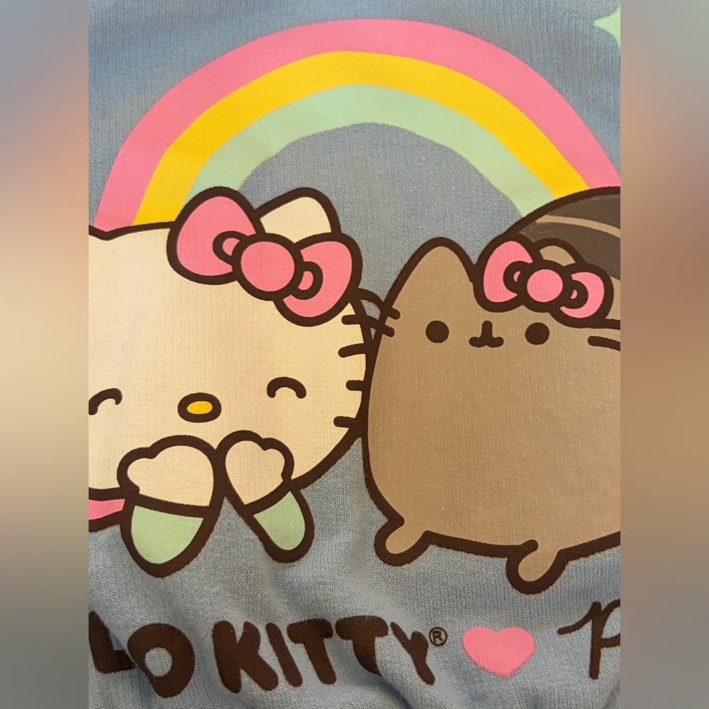 2023 Sanrio Hello Kitty x Pusheen Kawaii Cute Graphic Cropped Tank Top Shirt - Picture 6 of 11